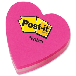 Post-it® Heart Shaped Notes Pad of 225 Sheets Pink Tones Ref 2007H