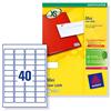 Avery Mini Labels Laser 40 per Sheet 45.7x25.4mm White L7654-25 [1000]