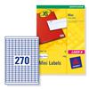 Avery Mini Labels Inkjet 270 per Sheet 17.8x10mm White Ref J8659REV-25
