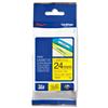 Brother PTouch TZE 8m Tape 24mm Black & Yellow - TZE 651