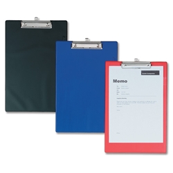 Rapesco Standard Clipboard with Pen Holder Foolscap Blue Ref VSTCB0L3