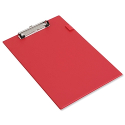 Rapesco Standard Clipboard with Pen Holder Foolscap Red Ref VSTCB0R3