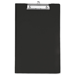 Rapesco Clipboard Fold-over with Pocket and Pen Holder Foolscap Black Ref VFDCB0B3 - Item image