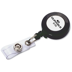 Durable Badge Reel for Punched Clip Holes 800mm Charcoal Ref 8152 [Pack 10]
