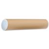 Postal Tube Cardboard with Plastic End Caps L450xDia.75mm [Pack 12]