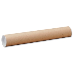 Ambassador Postal Tube Cardboard with Plastic End Caps L940xDia.75mm Ref PT076150940 [Pack 12]