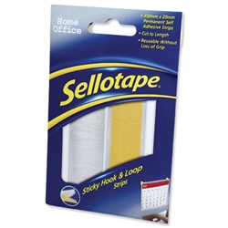 Sellotape Sticky Hook and Loop Strips in a Wallet 20x450mm Ref 1445183