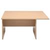 Trexus Boardroom Table End Section Rectangular 25mm Top W1500xD1200xH725mm Maple