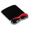 Kensington Duo Mouse Mat Pad with Wrist Rest Gel Wave Red and Black Ref 62402 Kensington Duo Mouse Mat Pad with Wrist Rest Gel Wave Red and Black Ref 62402