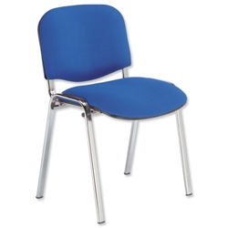 Trexus Stacking Chair Chrome with Seat W480xD450xH460mm Blue