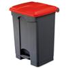 EcoStep Bin 45 Litre Red Lid Grey - SPICEECO45STEP1