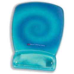 3M Precise Mouse Pad Surface Gel Wrist Rest Clear Neon Blue Ref MW309BE - Item image