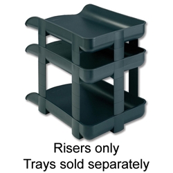 Rexel Agenda2 Risers W45xD6xH70mm Charcoal Ref 2101019 [Pack 5]