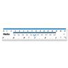 Ruler Plastic 10ths 16ths/inch and Millimetres 150mm Clear