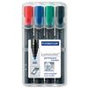 Staedtler Perm Chisel Mrkr Assorted [Pack 4] - 350WP4