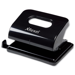 Rexel Ecodesk Punch 2-Hole Metal Long-handled Capacity 20x 80gsm Black Ref 2102616