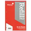 Silvine Refill Pad Headbound Perforated Punched Feint Ruled - A4RPFM