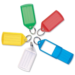 Key Hanger Sliding with Fob Label Area 55x30mm Tag Size Large 75x37mm Assorted Ref KTLL50 [Pack 50]