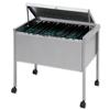 Suspension Filing Trolley with Lockable Lid for 100 Files Grey