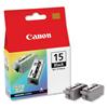 Canon BCI-15BK Inkjet Cartridge Black Ref 8190A002 [Pack 2]