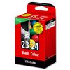 Lexmark No. 23 and No. 24 Inkjet Cartridge Page [Pack 2] - 18C1419E