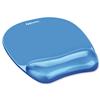 Fellowes Crystal Mouse Mat Pad with Wrist Rest Gel Blue Ref 91141