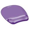 Fellowes Crystal Mouse Mat Pad with Wrist Rest Gel Purple Ref 91441
