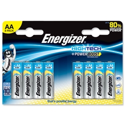 Energizer HighTech Battery Alkaline LR6 1.5V AA Ref 632885 [Pack 8]