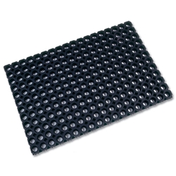 Doortex Octo Door Mat Indoor and Outdoor Rubber 600mmx800mm Black Ref 468220CBK