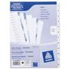 Avery Index Unpunched 1-12 White A4 Ref 05240061 [Pack 10]