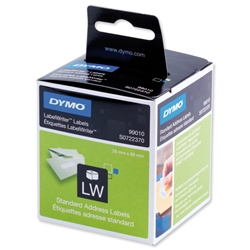 Dymo Labelwriter Standard Address Labels 28x89mm Ref 99010 S0722370 [Pack 2x130]