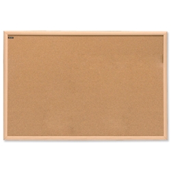 Nobo Classic Office Noticeboard Cork with Natural Oak Finish W600xH450mm Ref 37639022