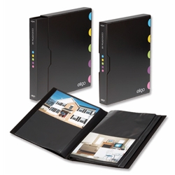 Eligo Photo Album Polypropylene with Colour-coded Tabs Capacity 144 W189xH232mm Black Ref 15177  - Item image