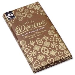Divine Fairtrade Milk Chocolate Bar 100g Ref A06920