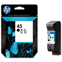 Hewlett Packard (HP) No. 45G Inkjet Cartridge 21ml Black Ref 51645GE