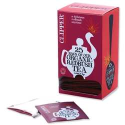 Clipper Organic Rooibos Tea Fairtrade Caffeine-free with Antioxidants Teabags Ref A06953 [Pack 25]