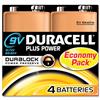 Duracell Plus Battery Alkaline 9V [Pack 4] - 81275463