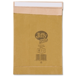 Jiffy Green Padded Bags with Kraft Outer and Recycled Paper Cushioning No.8 442x661mm Ref 01903 [Pack 25]