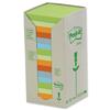 Post-it Recycled Note Tower Pack - 76x76mm - Rainbow - 654-1RPT