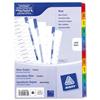 Avery Index Multipunched with Coloured Mylar Tabs Jan-Dec A4 White Ref 05192501 Avery Index Multipunched with Coloured Mylar Tabs Jan-Dec A4 White Ref 05192501