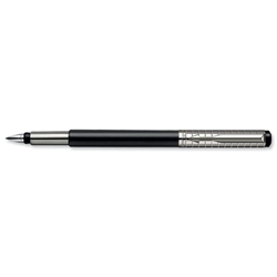 Parker Premium Vector Fountain Pen Stainless Steel Nib Black and Stainless Steel Trim Ref S0908800