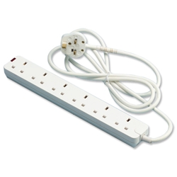 Eurosonic Extension Lead 6-Way 2m Ref ES054M2 - Item image