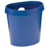 Avery DR500 Office Waste Bin with Rim Flat Back 18 litres - DR500BLUE