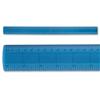 Ruler Plastic Shatter-resistant Gridded Inches and Metric 457mm Blue