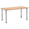 Trexus Conference Table Rectangular Silver Round Legs W1500xD750xH735mm Oak
