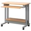 Trexus Workstation Mobile with Keyboard and Printer Shelves W850xD450xH770mm Beech
