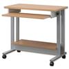 Trexus Workstation Height-adjustable Mobile with Keyboard and Printer Shelves W850xD450xH770-1020mm Oak