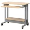 Trexus Workstation Height-adjustable Mobile with Keyboard and Printer Shelves W850xD450xH770-1020mm Maple