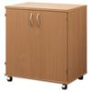 Trexus Mobile PC Cabinet with Keyboard Shelf and Printer Stand W750xD510xH829mm Oak