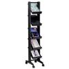 Literature Display Corner Mobile 5 Shelves 35mm Lip Black